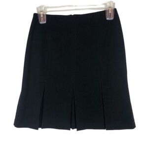 Larry Levine Women’s Size 10 Stretch Vintage Black Skirt Pleats Flounce